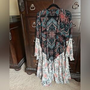 Torrid 1 Patchwork Paisley Kimono Duster